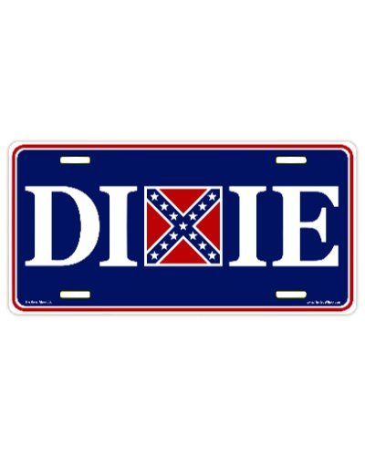Dixie (Army of Northern Virginia Battle Flag) sublimated car tag